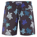 Vilebrequin Turtle Print Swim Shorts 'Black Aqua'