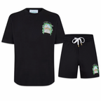 Casablanca Triomphe Shorts & Tee Set 'Black’