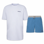 Patagonia Shorts & Tee Set ‘White & Blue’