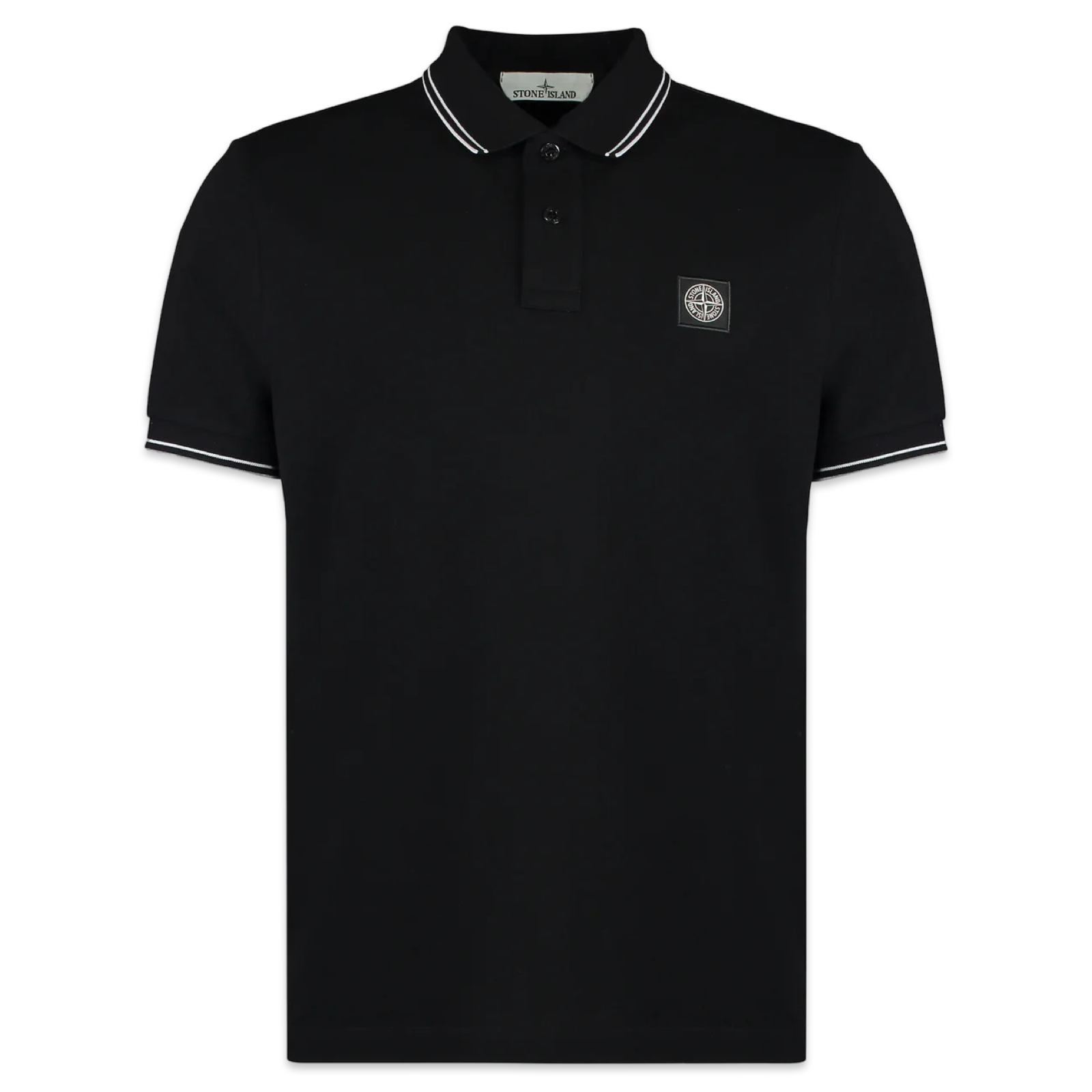 Stone Island Small Compass Logo Polo T-Shirt 'Black'