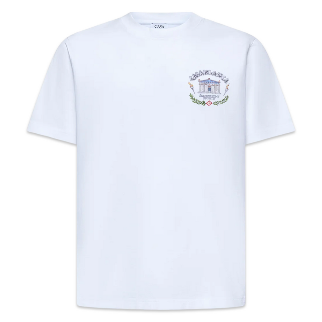Casablanca Le Temple Du Sport Logo T-Shirt 'White'