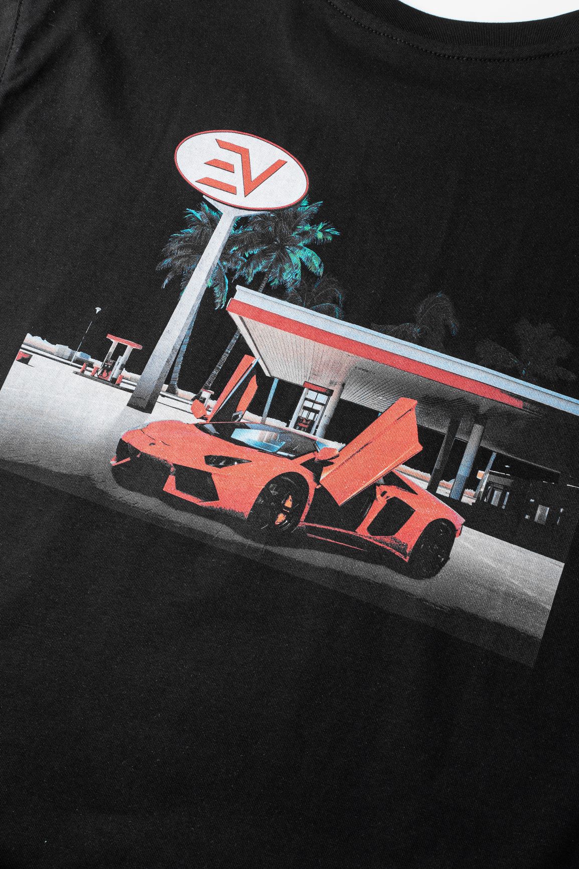 Envi-1 EV Gas Station T-shirt  'Black/Red'