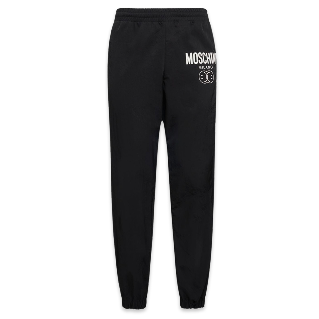 Moschino Smiley logo joggers Black