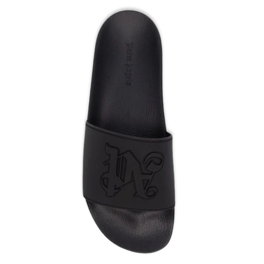 Palm Angels Monogram Slides 'Black'