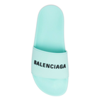 Balenciaga Pool Logo Slides 'Mint' (W)